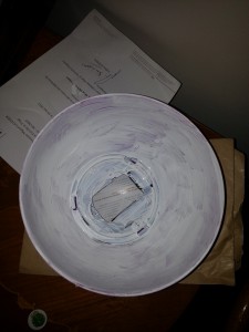 découpe et peinture du bol en plastique